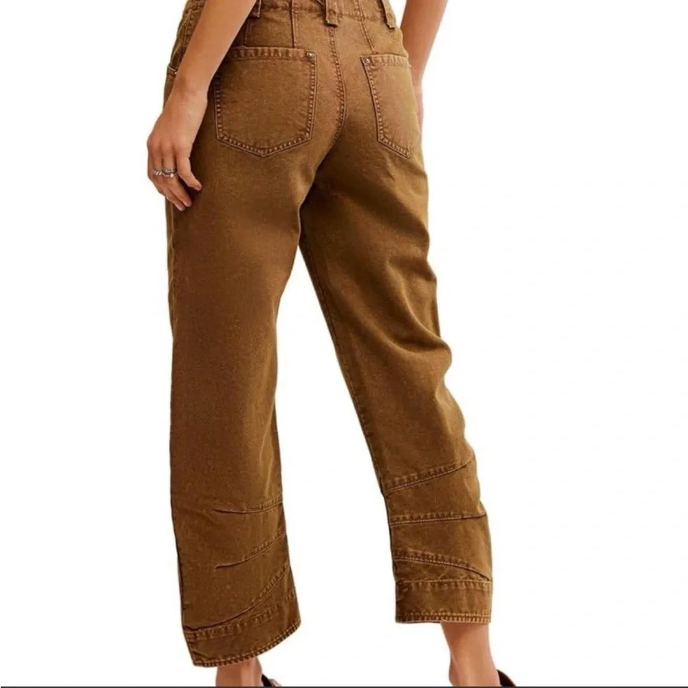 Free People Supersonic Slim Pant in Breen Brown